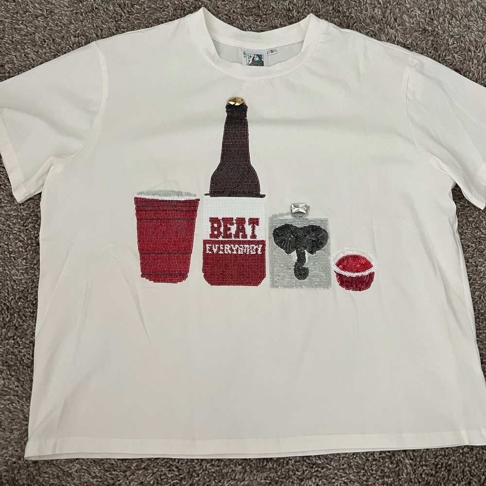 queen of sparkles alabama cropped shirt